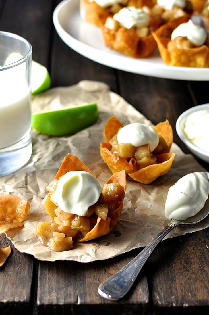 Apple Pie Wonton Cups