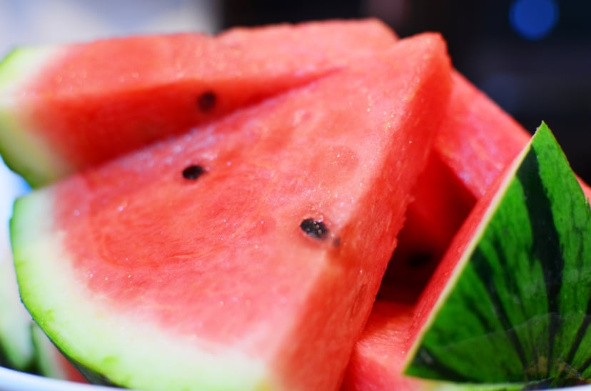 Close up of watermelon slices.