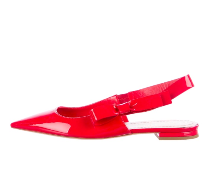 patent leather slingback flats