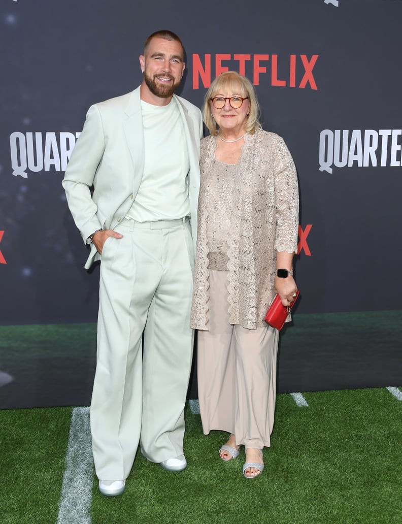 Travis and Donna Kelce at the "Quarterback" Premiere