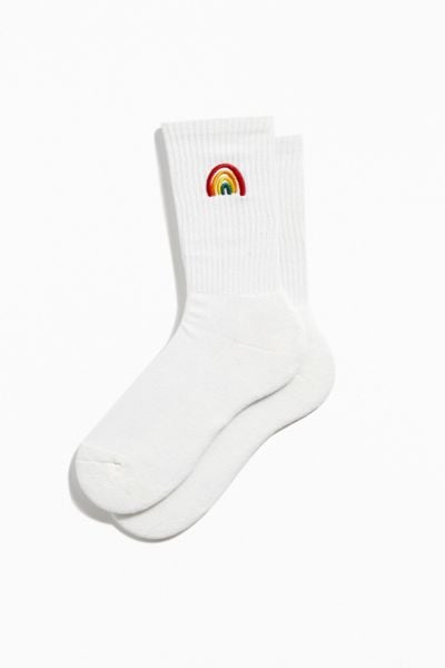 Embroidered Rainbow Sport Socks