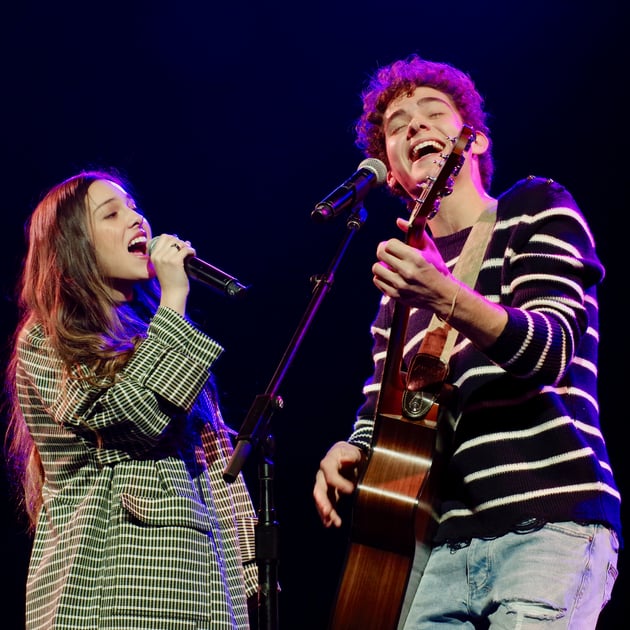 Joshua Bassett and Olivia Rodrigo at Junior Theater Festival 