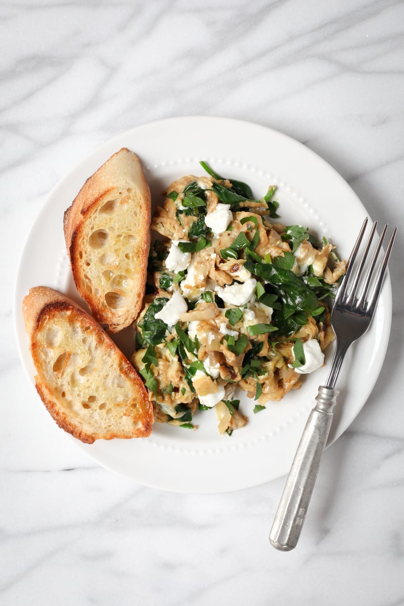 Scrambled Eggs With Spinach and Artichokes POPSUGAR Food