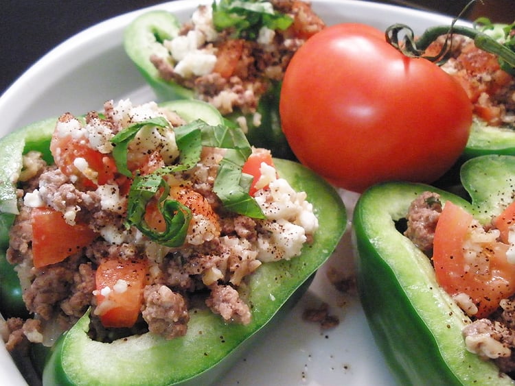 Beef and Bean Stuffed Peppers