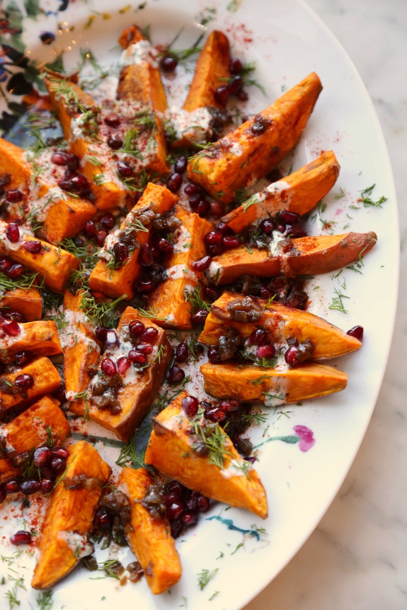 Roasted Sweet Potatoes With Balsamic Onion Jam