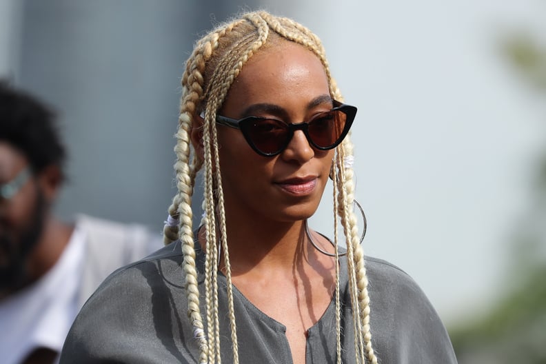 Solange With Platinum Blonde Hair September 2017