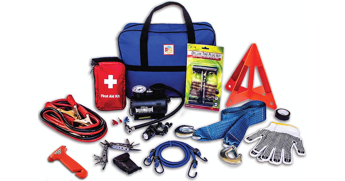 First Secure 90Piece Car Emergency Kit What to Bring on a Road Trip