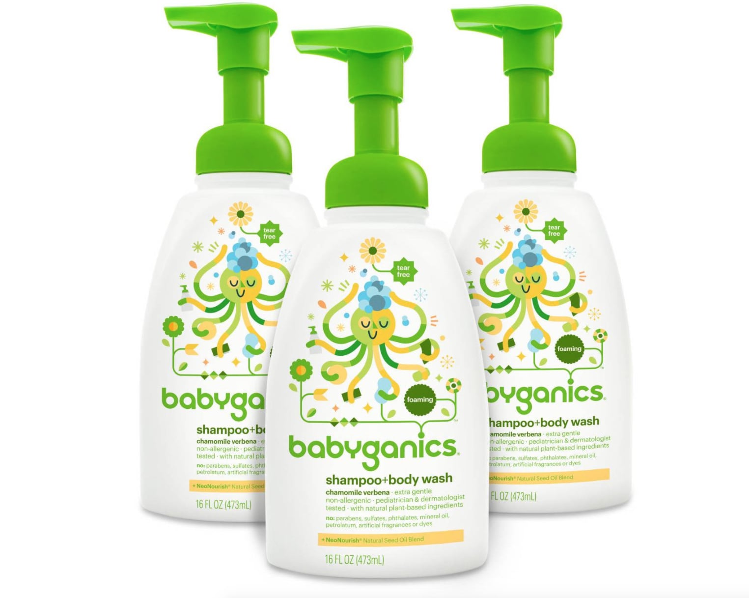 babyganics shampoo and body wash chamomile