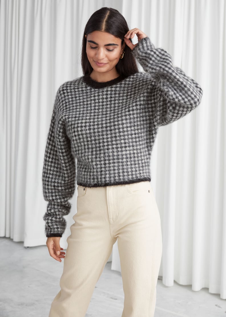 Fuzzy Jacquard Knit Sweater