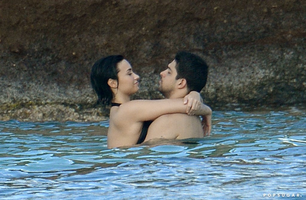 Demi Lovato and Wilmer Valderrama Kissing in St. Barts 2015