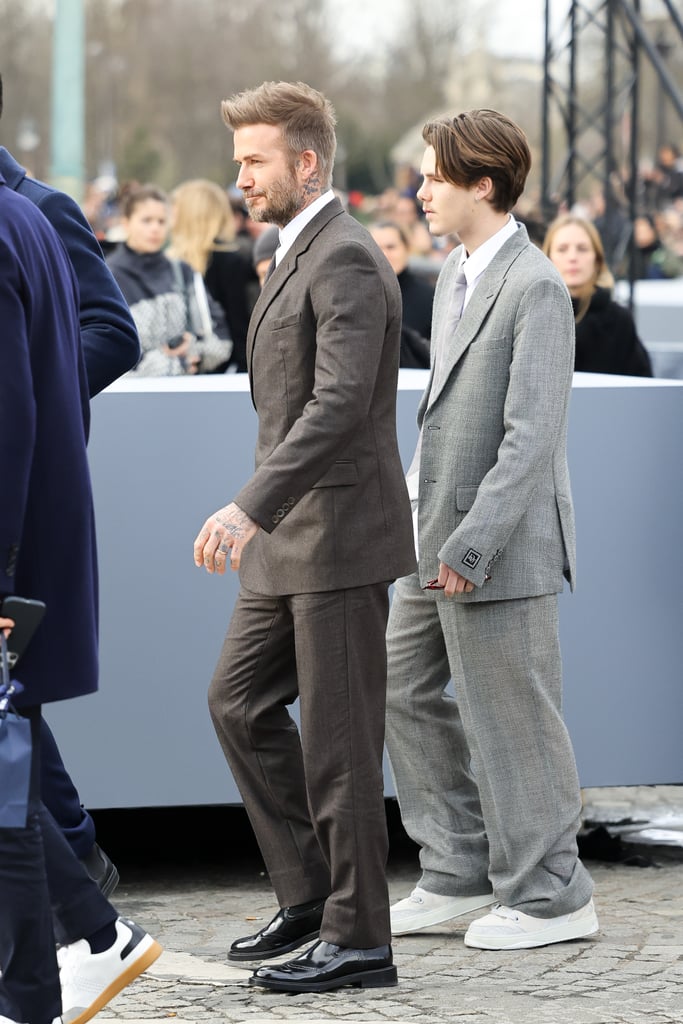 David and Cruz Beckham Sit Front Row at Paris Fashion Week