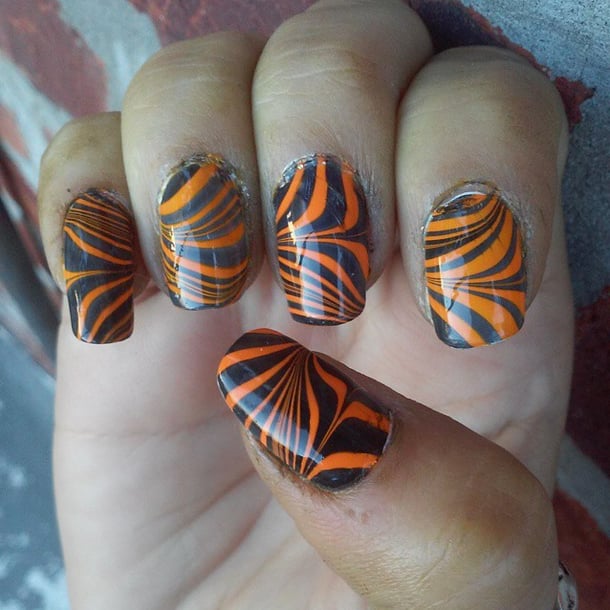 Wacky Water Marbling Halloween Nail Art Ideas Popsugar Beauty Australia Photo 81