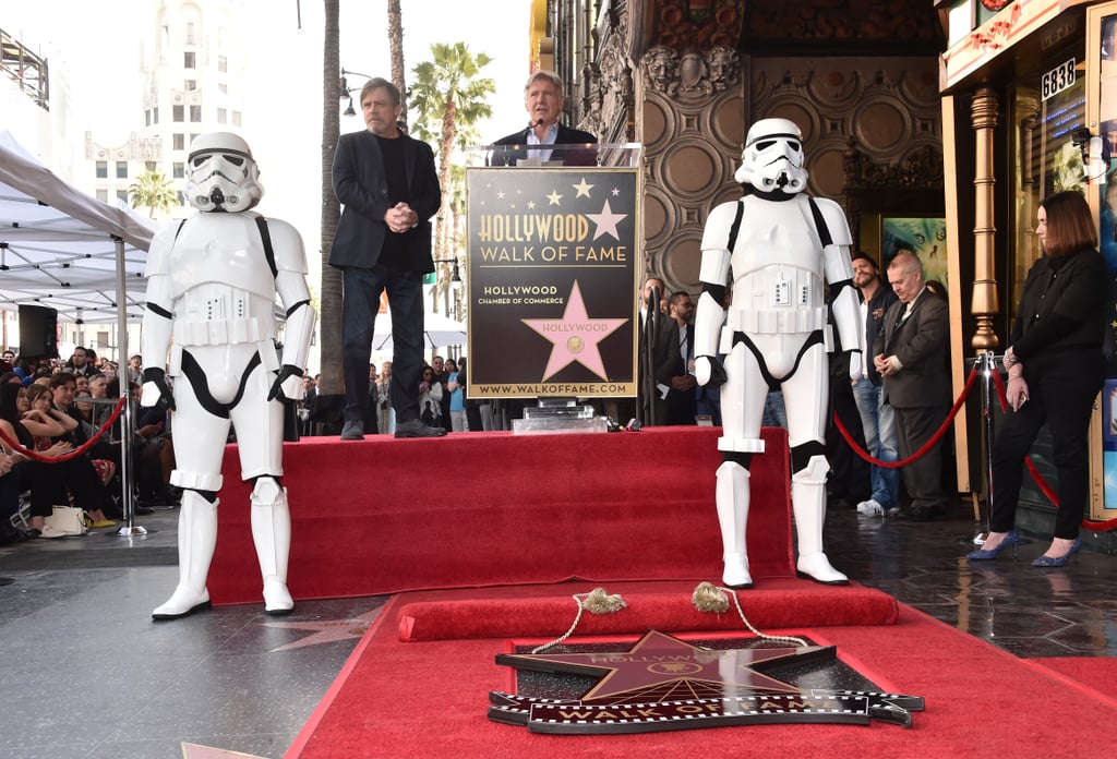 Pictured: Mark Hamill and Harrison Ford.