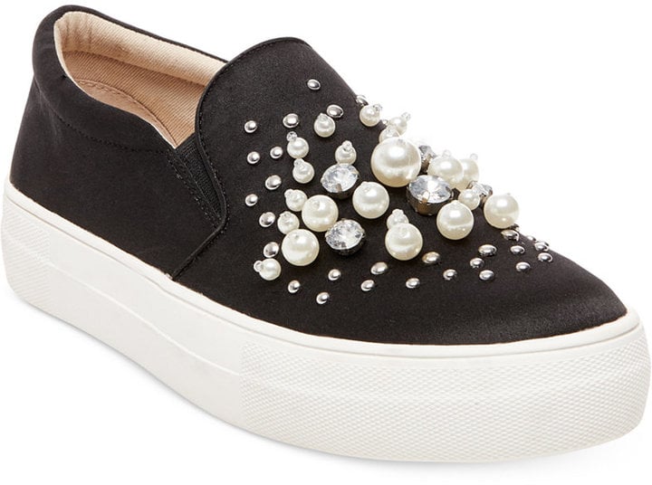 Steve Madden Glamour Pearl-Embellished Sneakers