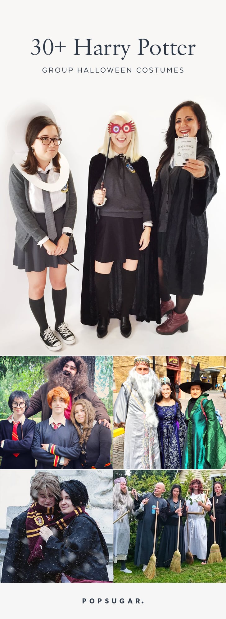 Want to match with your besties this Halloween? Here, 32 three-person Hall…   Harry potter halloween costumes, Three person halloween costumes, Harry potter  costume