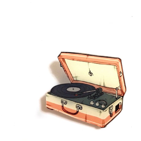 1960s-1970s Style Vinyl Record Player