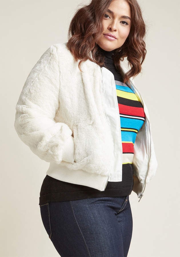ModCloth A Fuzzy Thing Happened Bomber Jacket