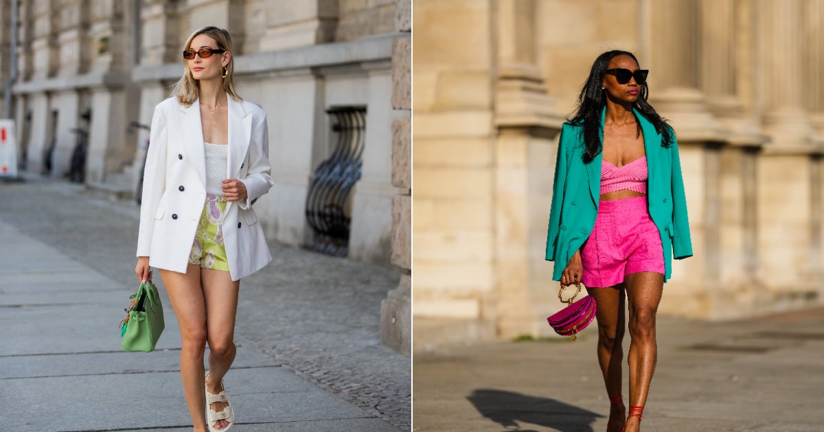 Womens shorts and blazer suit hot sale