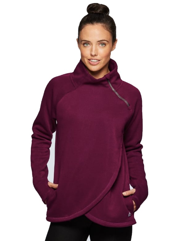 Rbx Active Women S Striated Fleece Back 1 4 Zip Pullover Amazon
