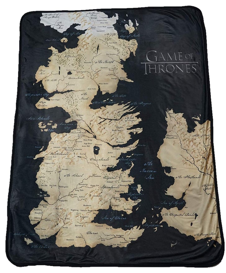 Map of Westeros Fleece Throw Blanket Best Game of Thrones Gifts