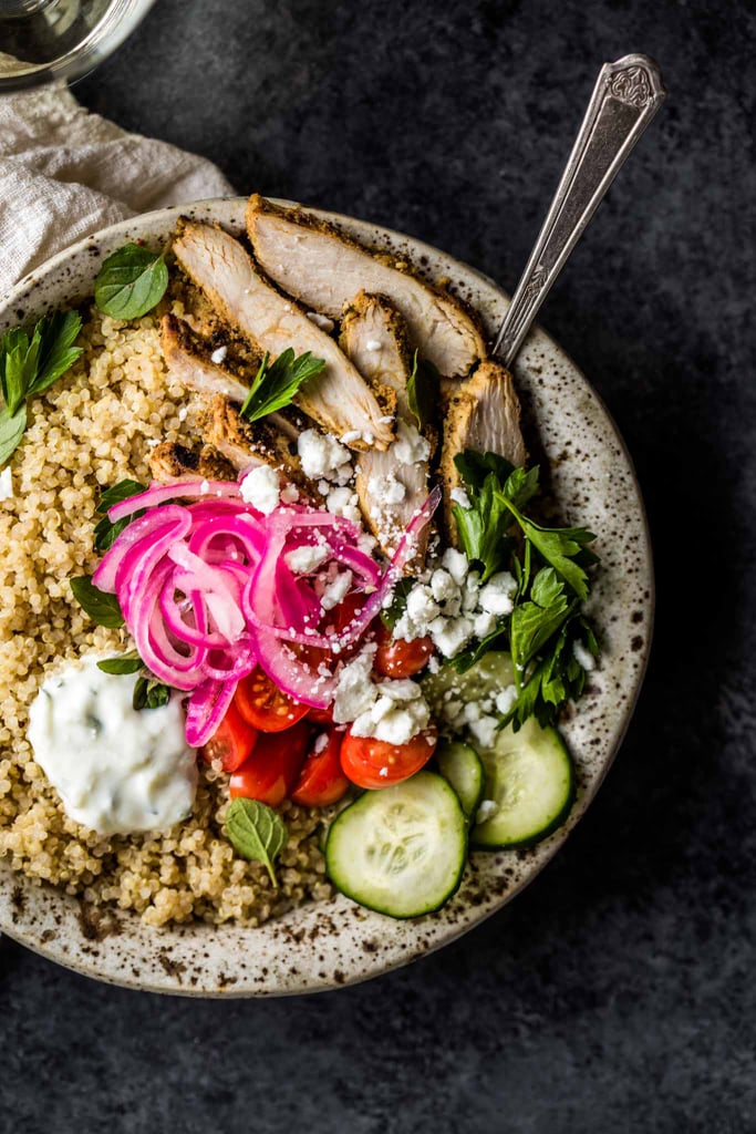Chicken Gyro Bowl Protein Bowl Recipes POPSUGAR Fitness Photo 4