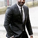 Idris Elba attended the service honoring Mandela.