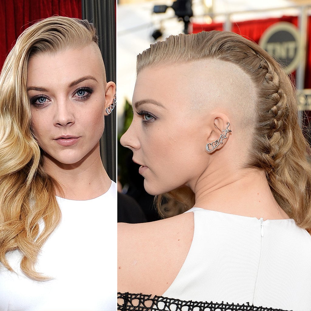 The most . . . memorable look from the SAG Awards red carpet had to be this undercut on Natalie Dormer.  Unfortunately, the Facebook scales weighed against her edgy haircut.