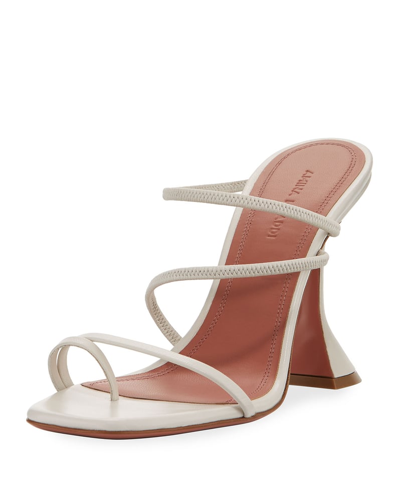 Amina Muaddi Naima Leather Slide Sandals