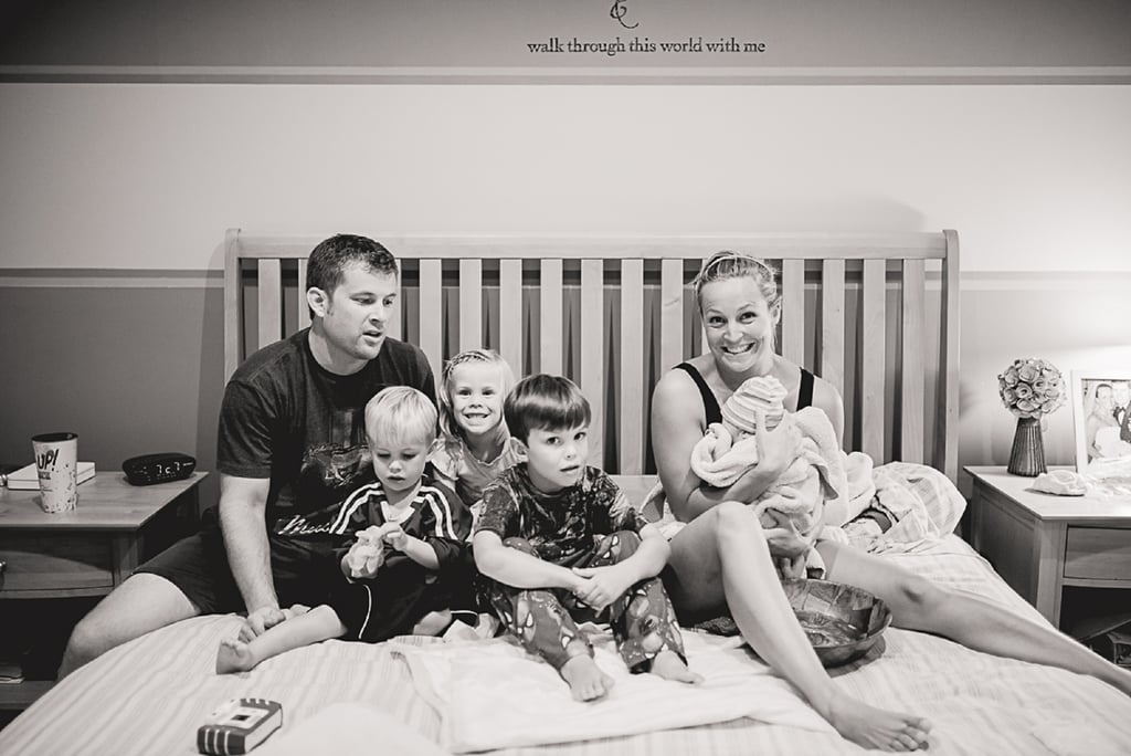 Black and White Photos of a Home Birth