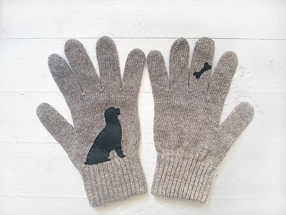 Cozy Gloves: Dog Bone Gloves
