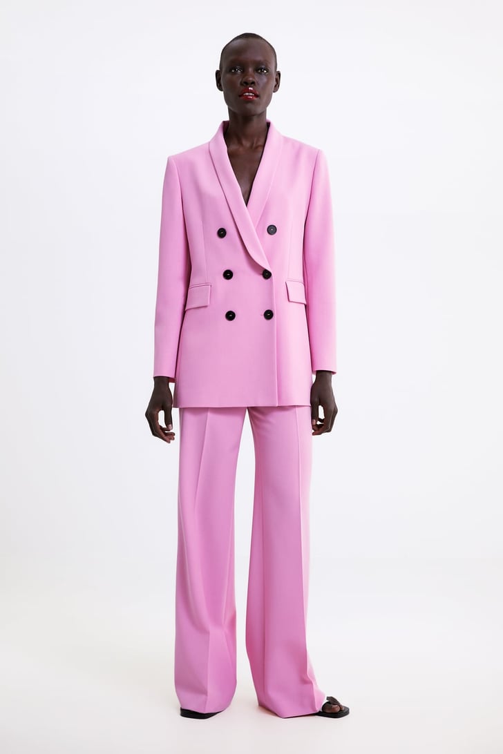 Zara Double Breasted Jacket Michelle Obama's Pink Suit POPSUGAR