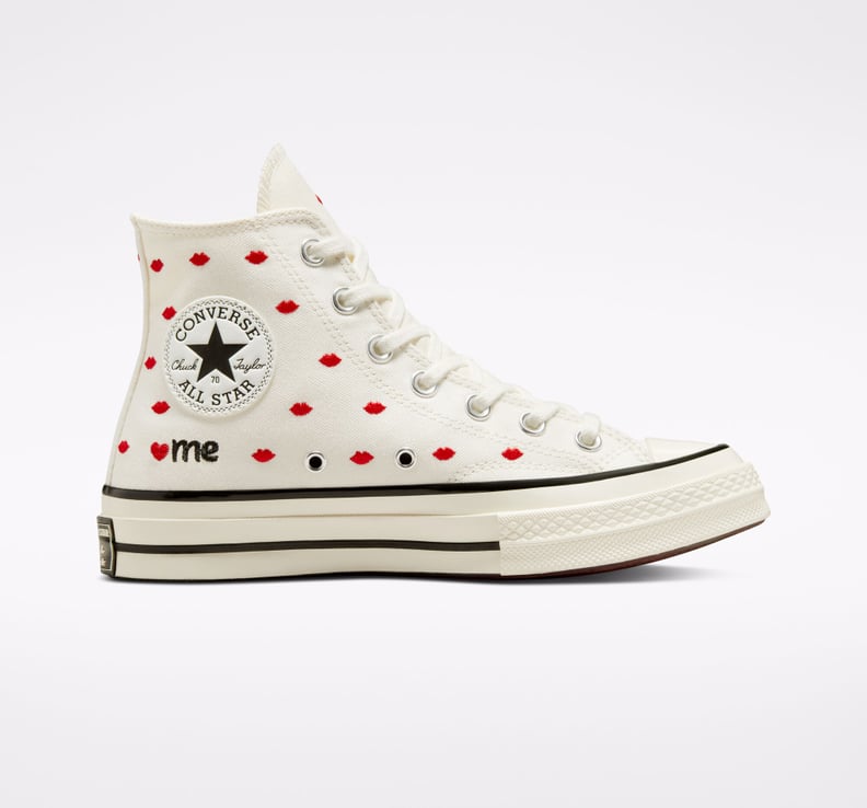 Platform Sneakers: Converse Chuck 70 Embroidered Lips
