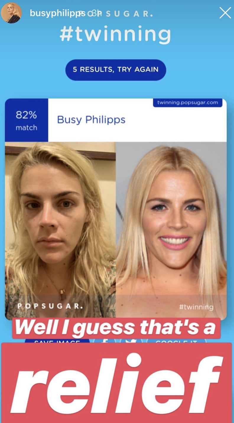 Busy Philipps was relieved to match with herself.