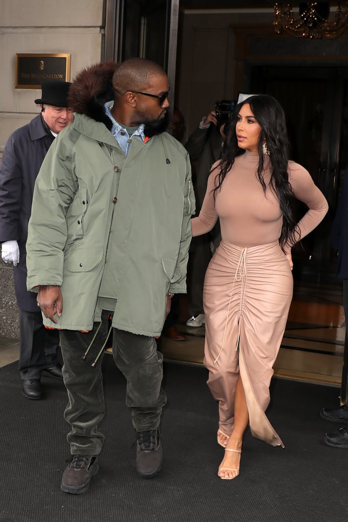 Kim Kardashian and Kanye West's Outfits in New York