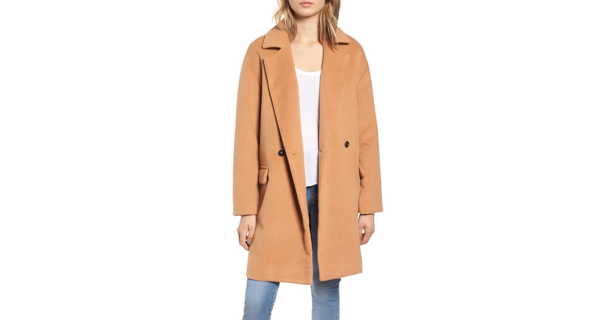 leith oversize double breasted coat