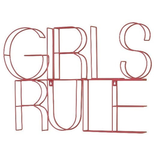 Pink Girls Rule Wire Wall Decor