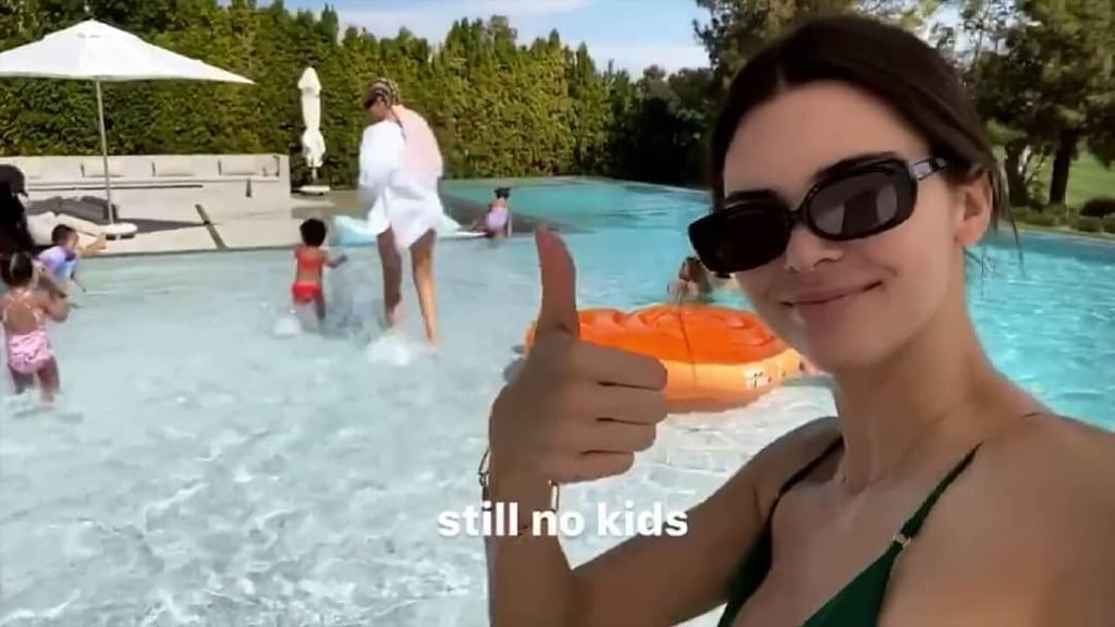 Kardashian-Jenner Sisters Wear Bikinis on Their Pool Day