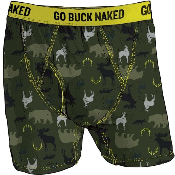 Buck Naked In Another World Buck Naked Performance Pattern Boxer Briefs | The Best Secret Santa