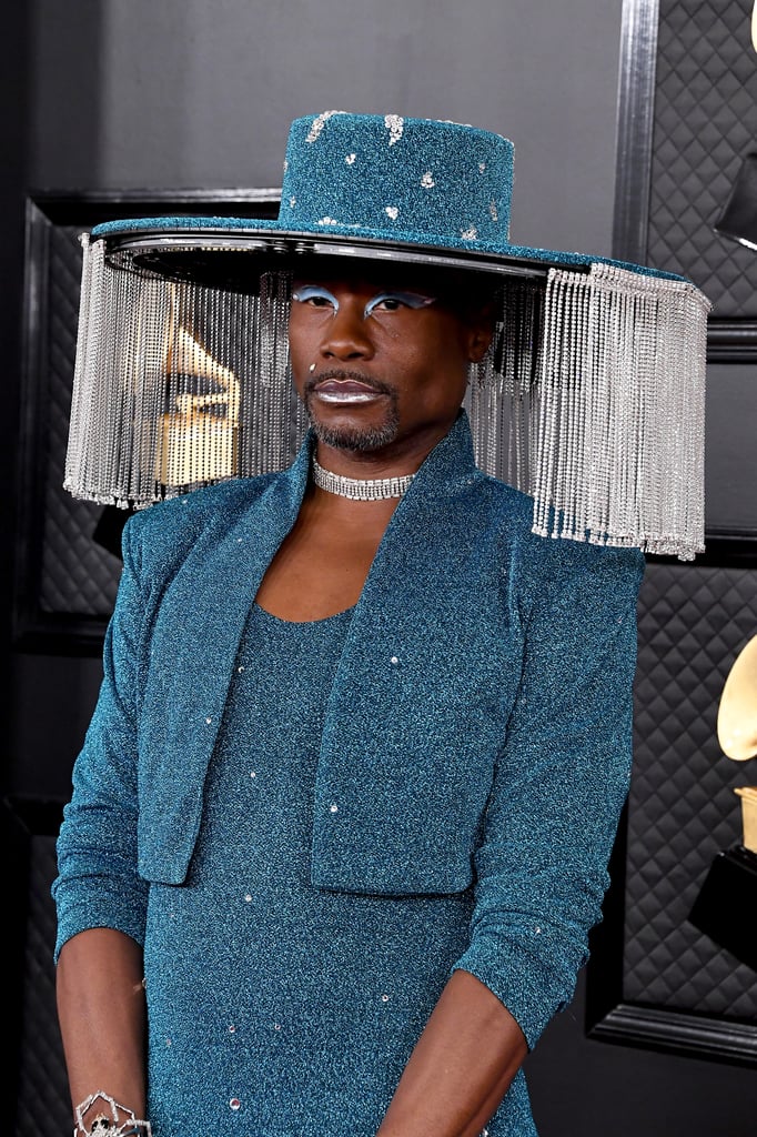 Billy Porter's Blue Sequined Outfit at the Grammys 2020