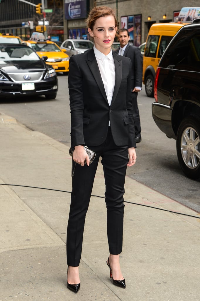 Emma Watson in a Saint Laurent Suit