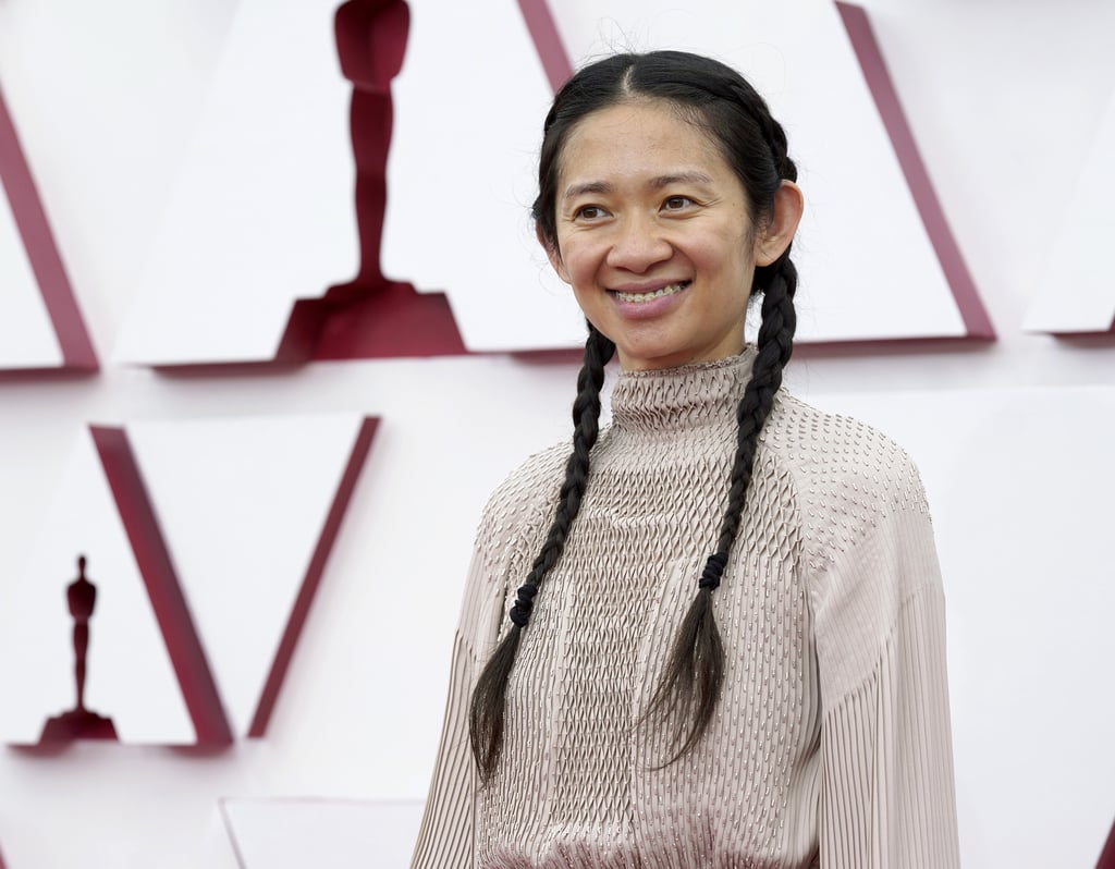 Chloé Zhao's White Sneakers and Hermès Gown at 2021 Oscars