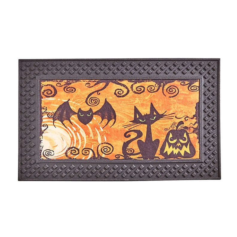 LED Light-Up Halloween Scene Doormat