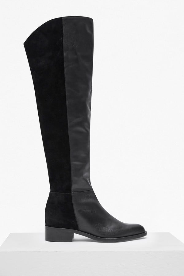 French Connection Tilly Knee High Flat Heel Leather Boots