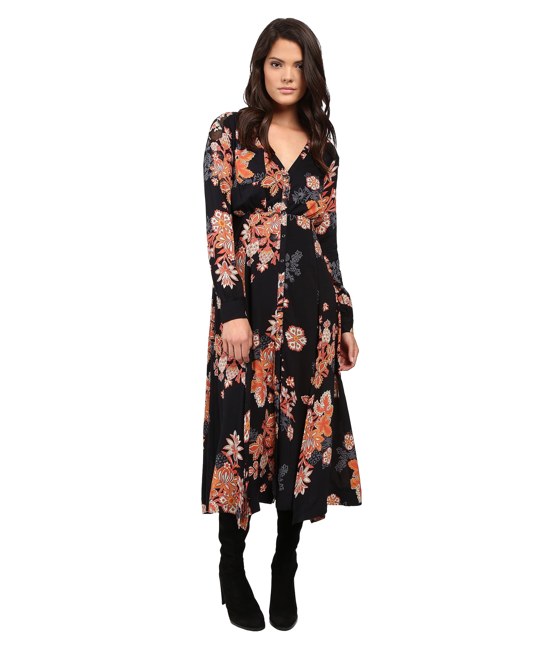 popsugar printed midi dress