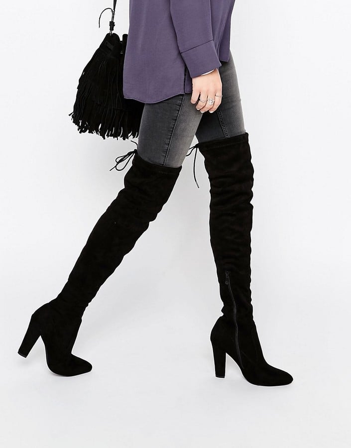 tie back thigh high boots