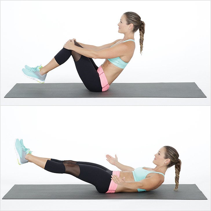 Knee tuck crunch exercise shop