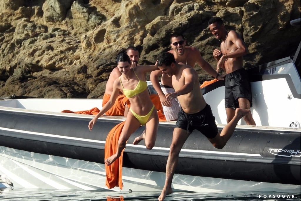 Kendall Jenner's Yellow Bikini in Greece
