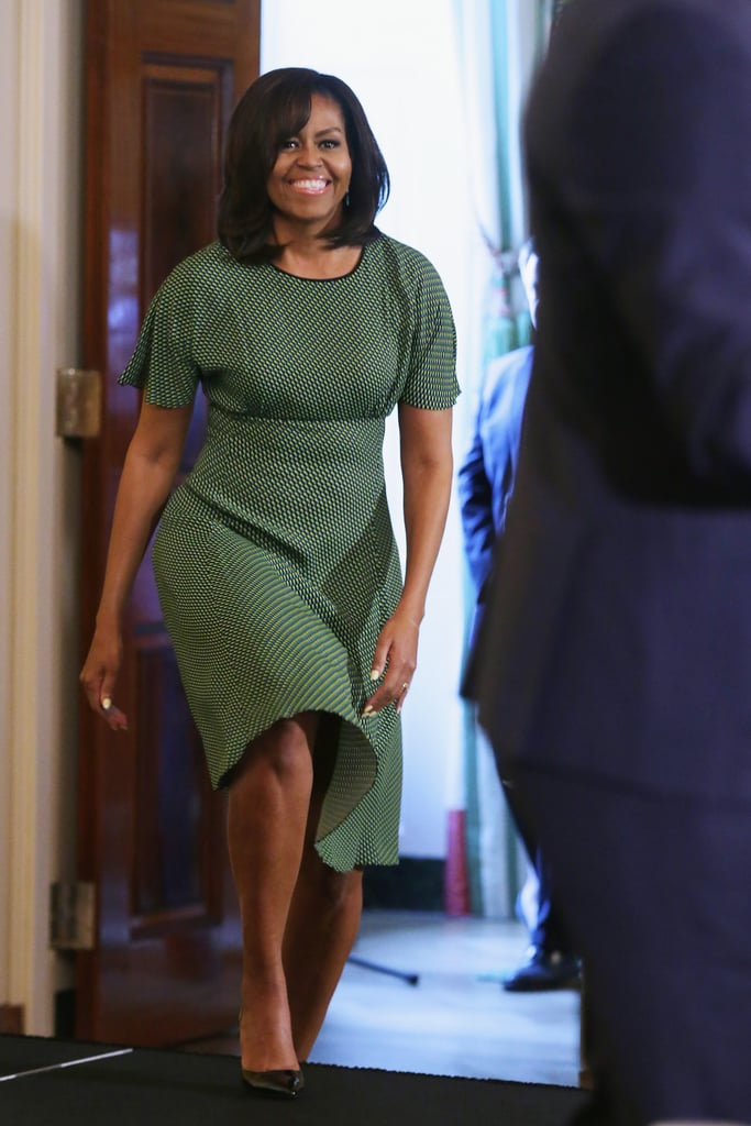 Michelle Obama Wears Michael Kors Dress Again