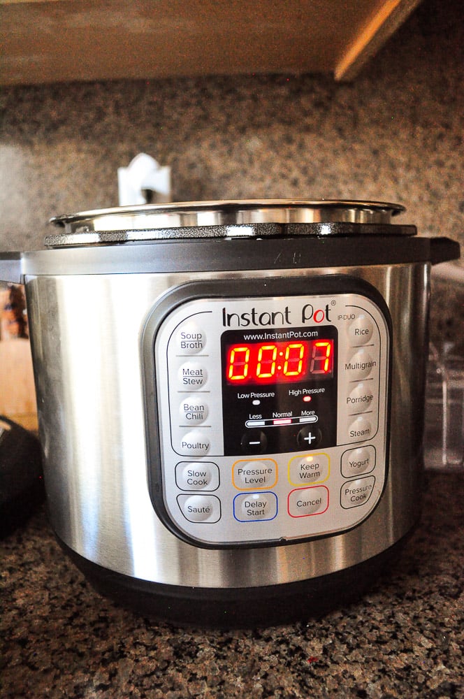 Cover the Instant Pot and Cook!
