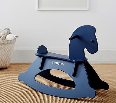 Navy Wooden Horse Rocker